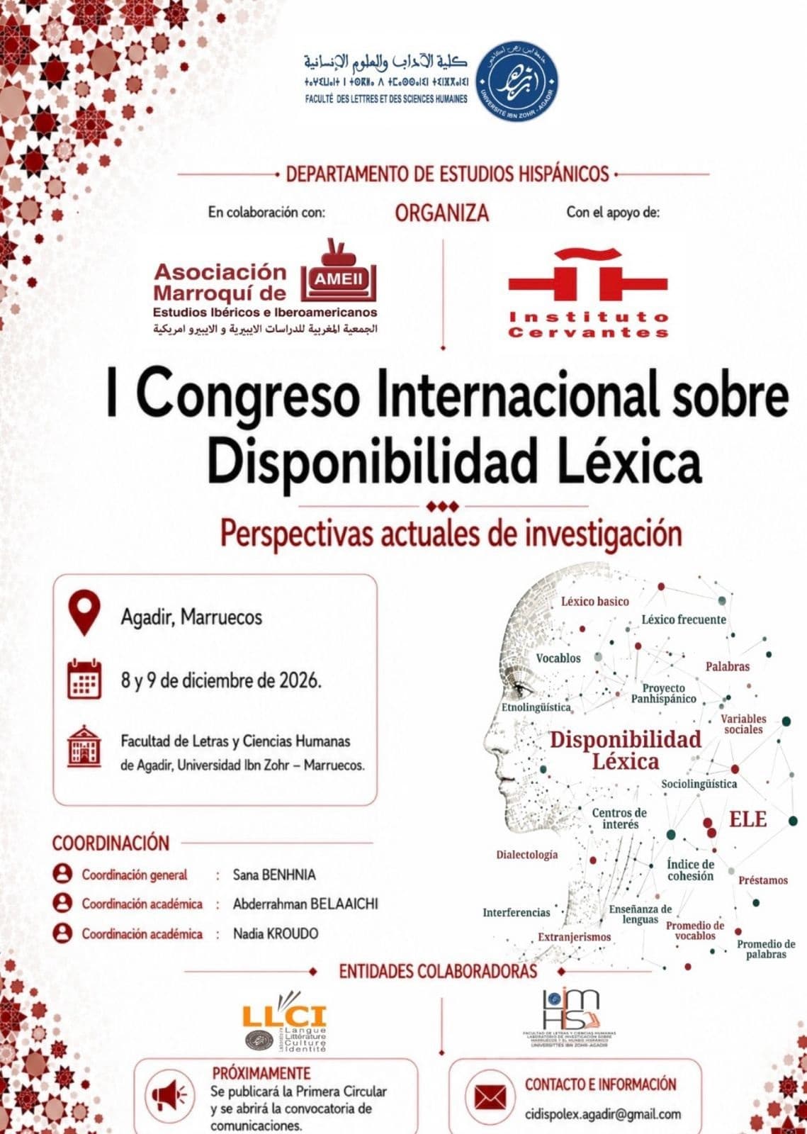 I Congreso Internacional sobre Disponibilidad Léxica — Cartel General